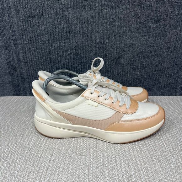 Kizik Shoes - Kizik Paris Pristine Amberlight White Metallic Pink Handsfree Shoes Women’s 10